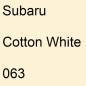 Preview: Subaru, Cotton White, 063.